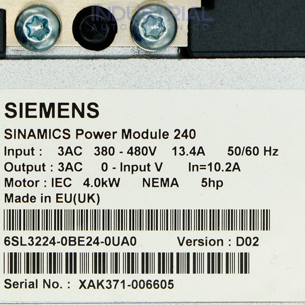 Siemens 6SL3224-0BE24-0UA0 Business & Industrial