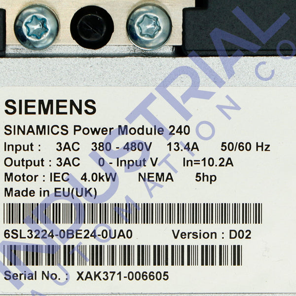 Siemens 6SL3224-0BE24-0UA0 Business & Industrial