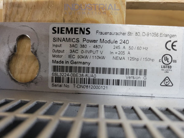 Siemens 6SL3224-0BE38-8UA0