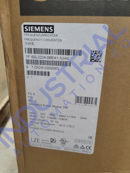 Siemens 6Sl3224-0Be41-1Ua0 Industrial Automation