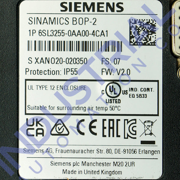 Siemens 6SL3255-0AA00-4CA1 New