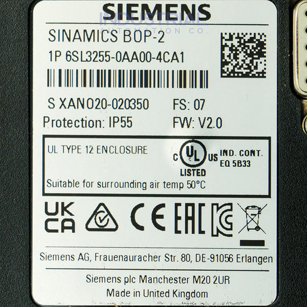 Siemens 6SL3255-0AA00-4CA1 New