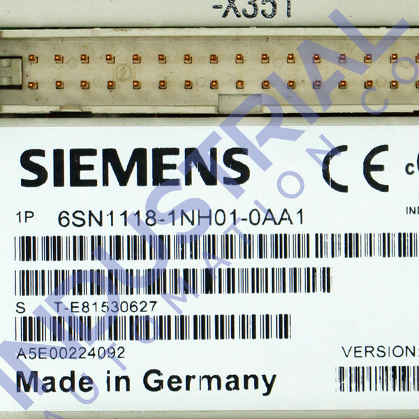 Siemens 6SN1118-1NH01-0AA1 IAC Certified Refurbished