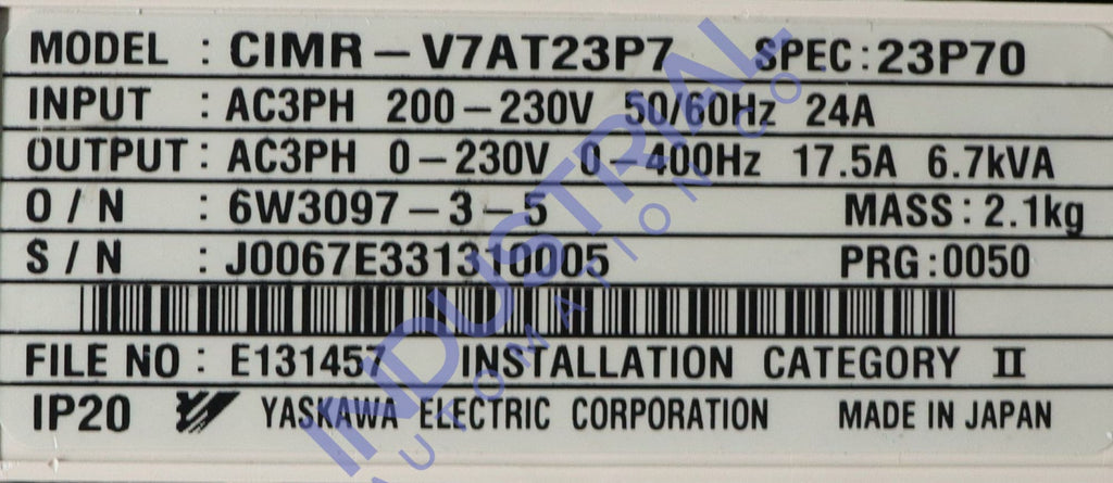 Yaskawa Cimr-V7At23P7