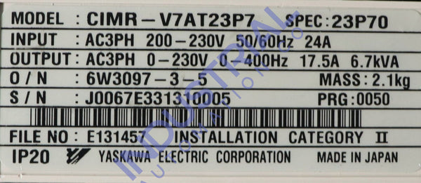 Yaskawa Cimr-V7At23P7