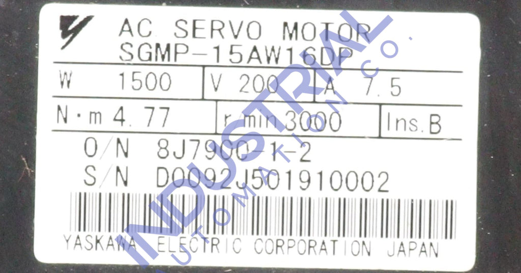 Yaskawa Sgmp-15Aw16Dp