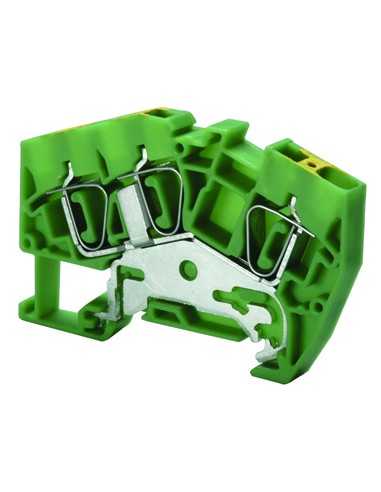 Altech AGT6/3 Borne DIN, Ressort, Terre - Lot de 50